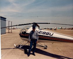 Grandpa and a Brantly B2B helicopter